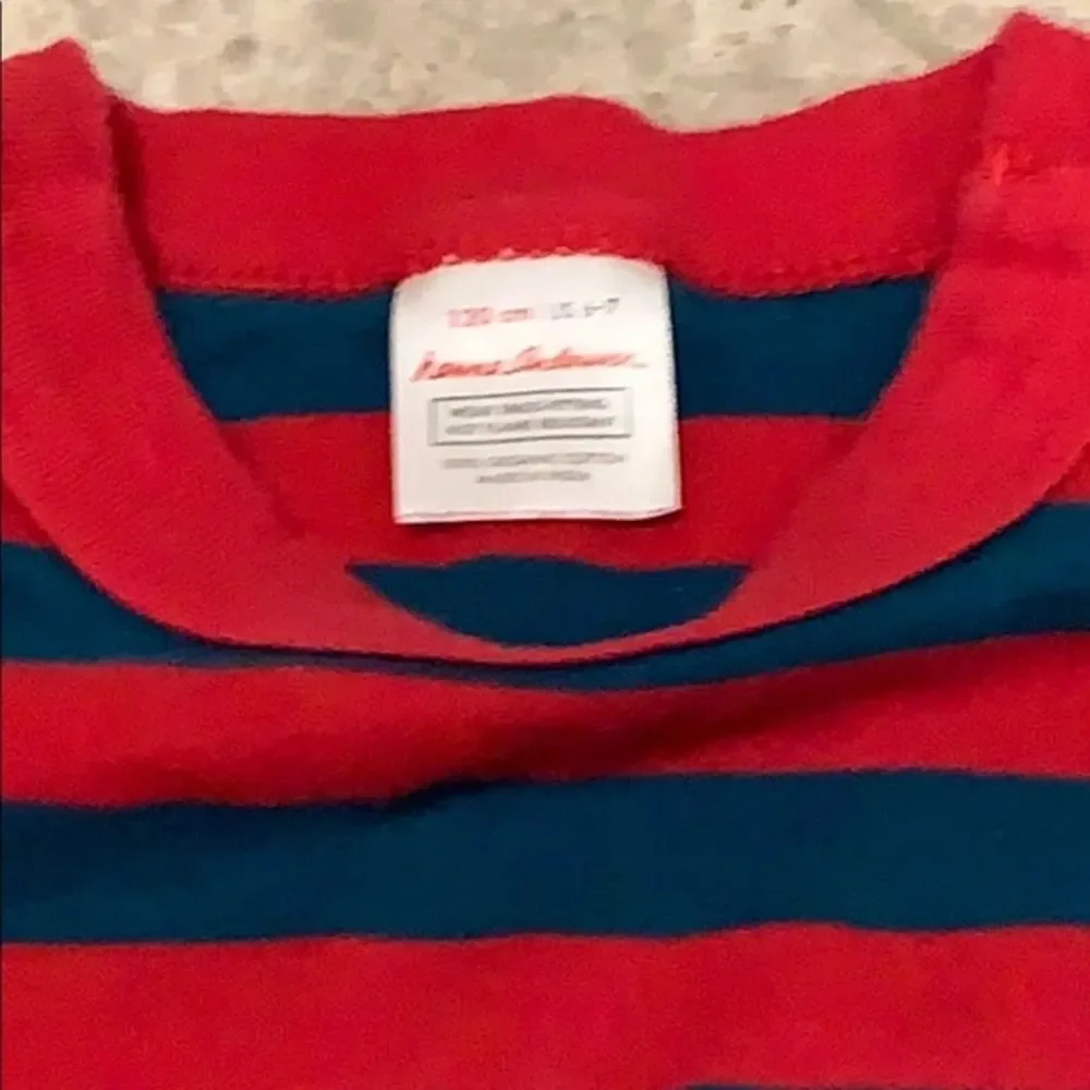 Hanna Andersson Striped Long Sleeve T-shirt Tee Top Size 120